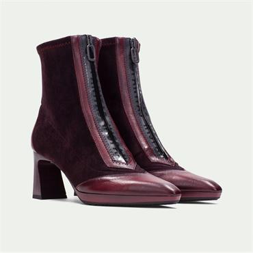 Hispanitas Atlanta Front Zip Heel Boot - Wine